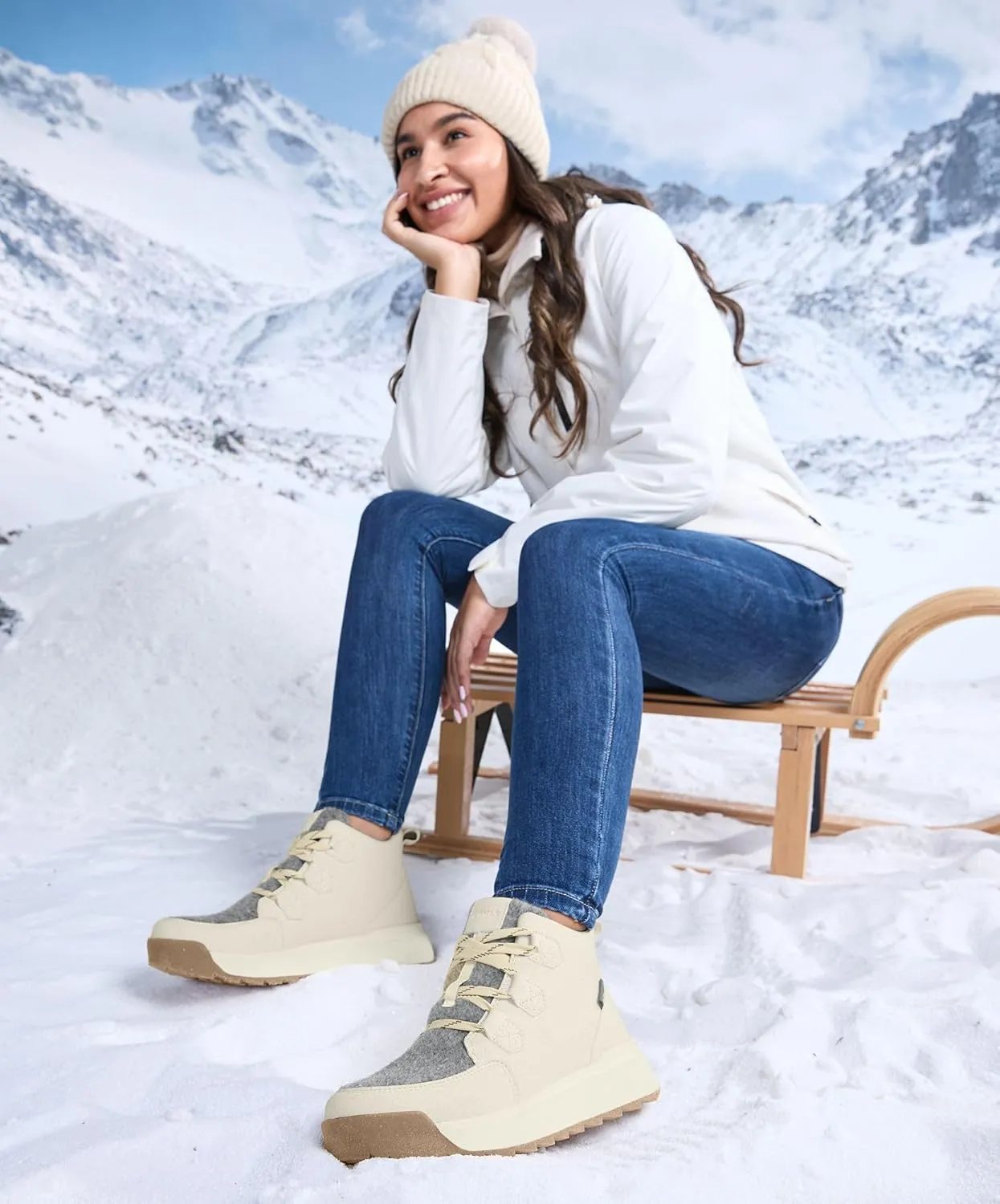 Women's Winter Warm Snow Boots for Women Comfortable Water-Resistant Womens Ankle Boots Fashion Booties