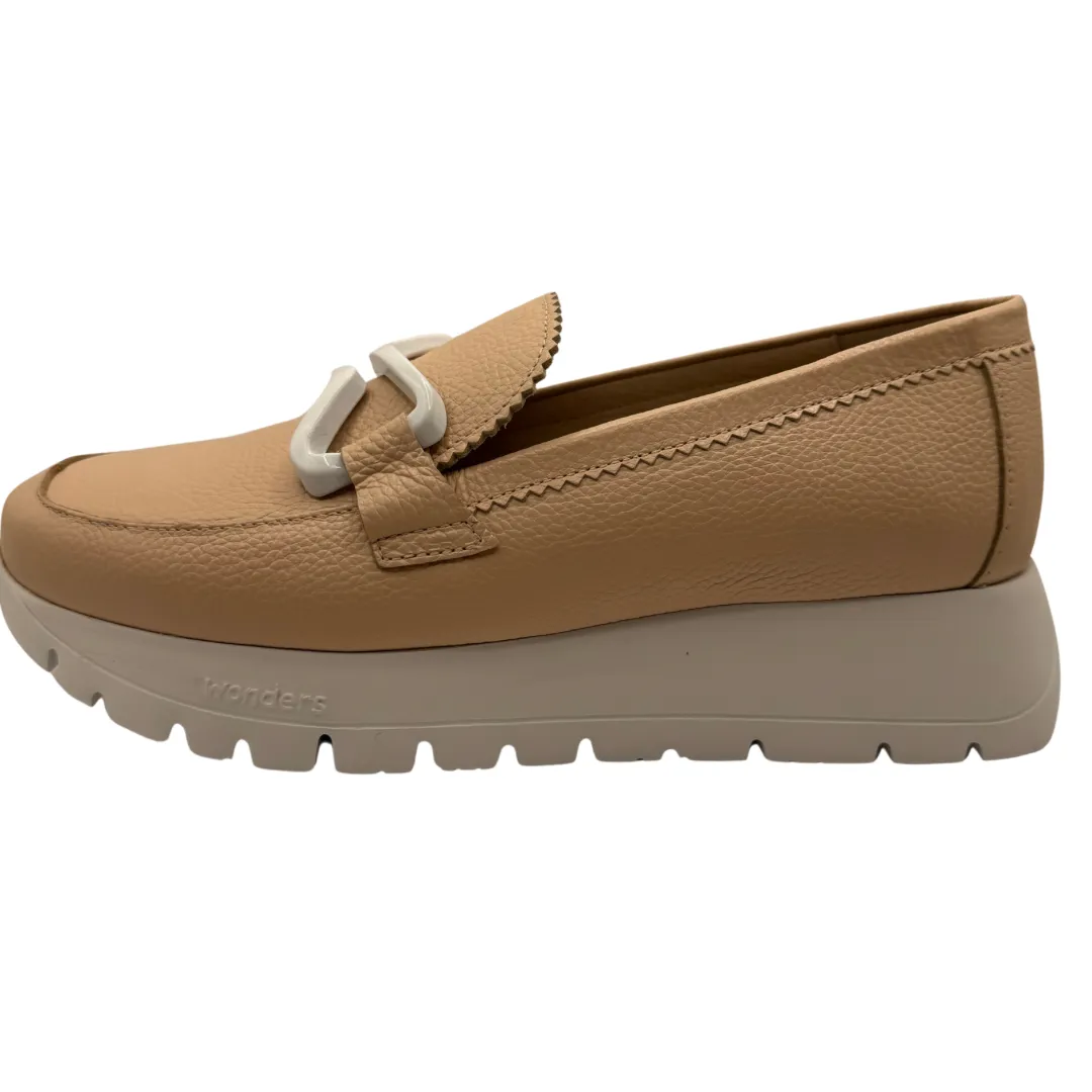 Wonders Nude Leather Loafers