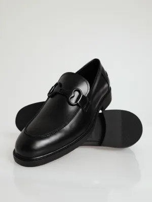 Woodward Mono Metal Trim Loafer - Black