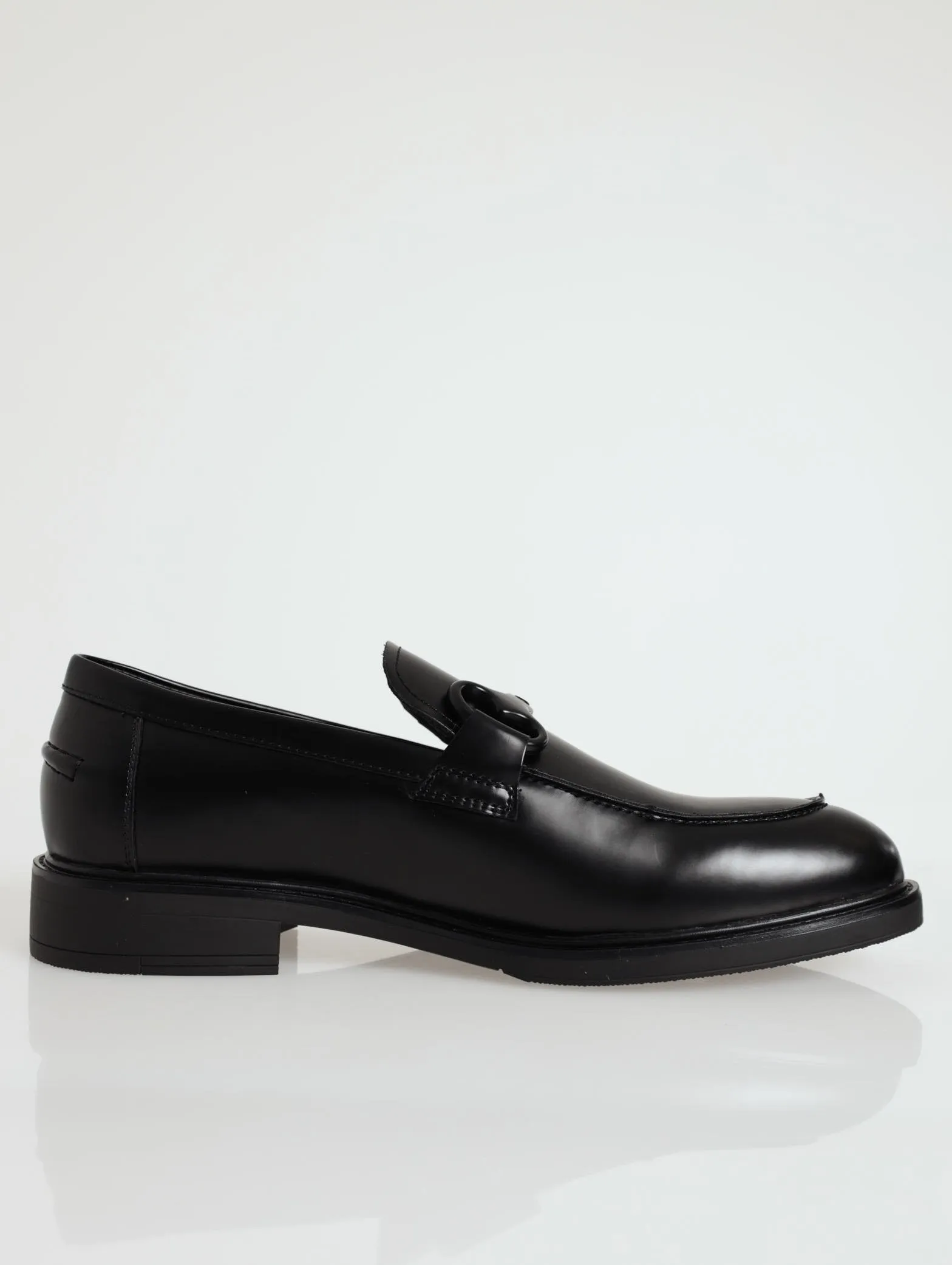 Woodward Mono Metal Trim Loafer - Black