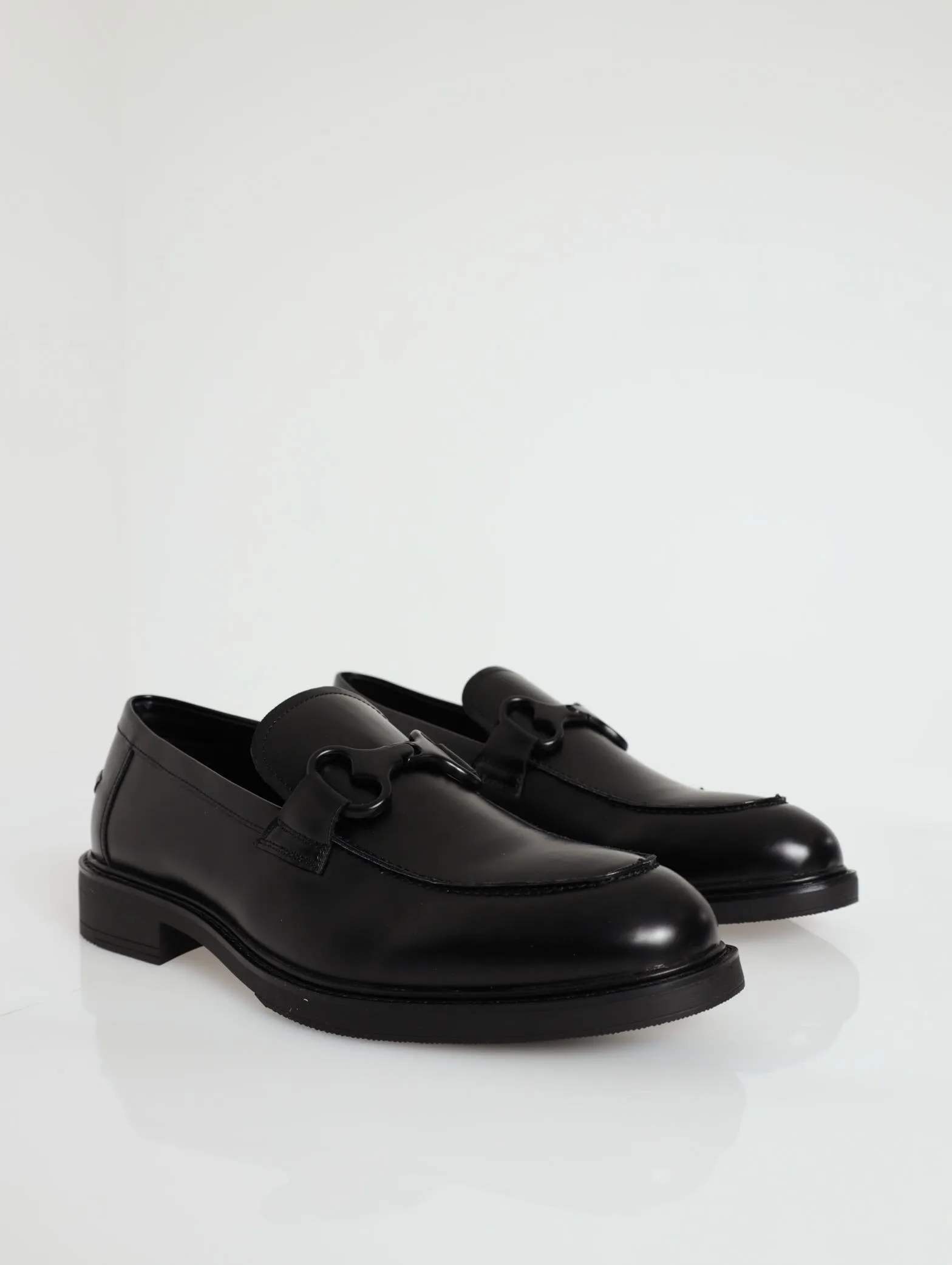 Woodward Mono Metal Trim Loafer - Black