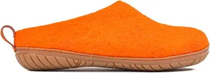 Woolly's Outdoor Open Heel Slippers With Rubber Sole (Orange) - 39 (Standard) | Premium New Zeland Wool | Handcrafted with Italian Design | Soft, Breathable & Ordor Free