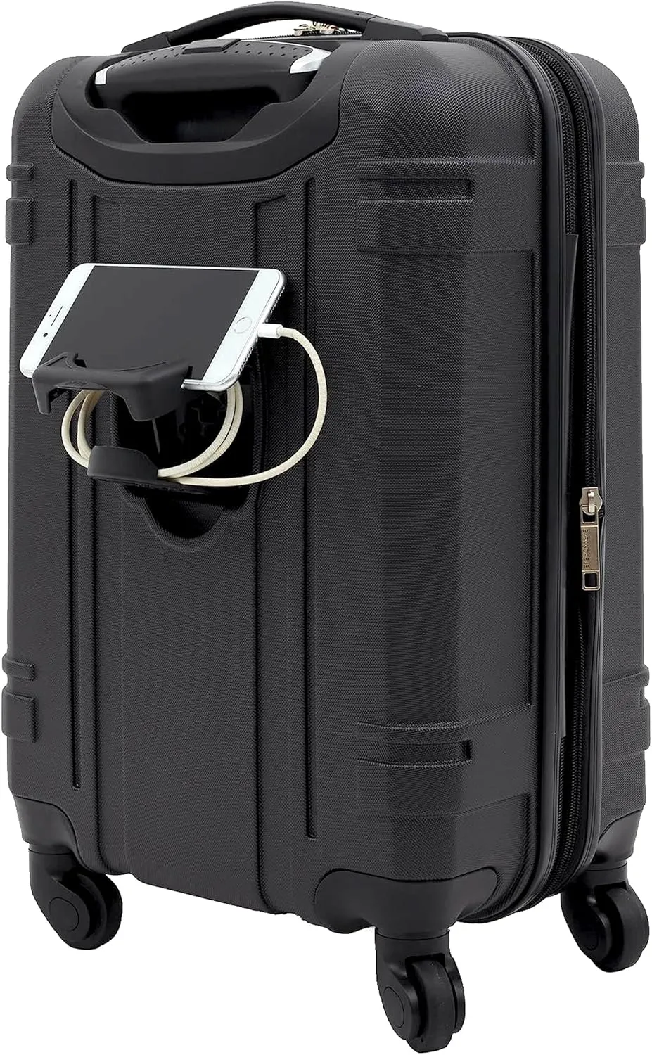 Wrangler Astral Hardside Luggage, Black, 20-Inch Carry-On