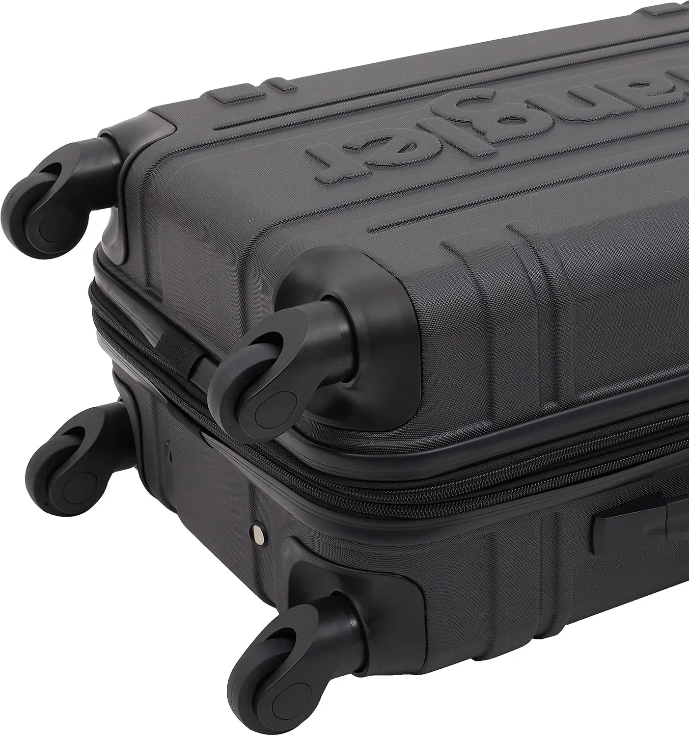 Wrangler Astral Hardside Luggage, Black, 20-Inch Carry-On