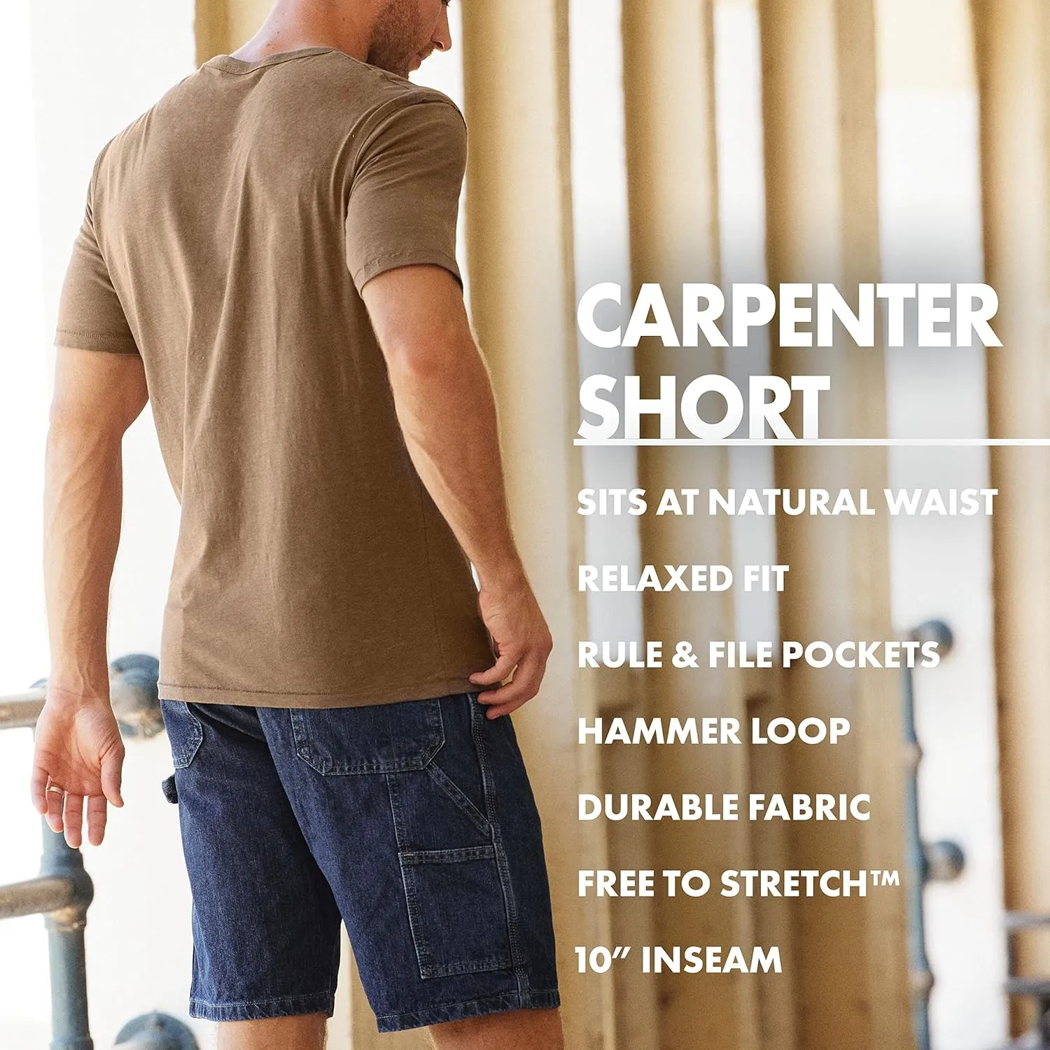Wrangler Authentics Men's Loose Fit Carpenter Short