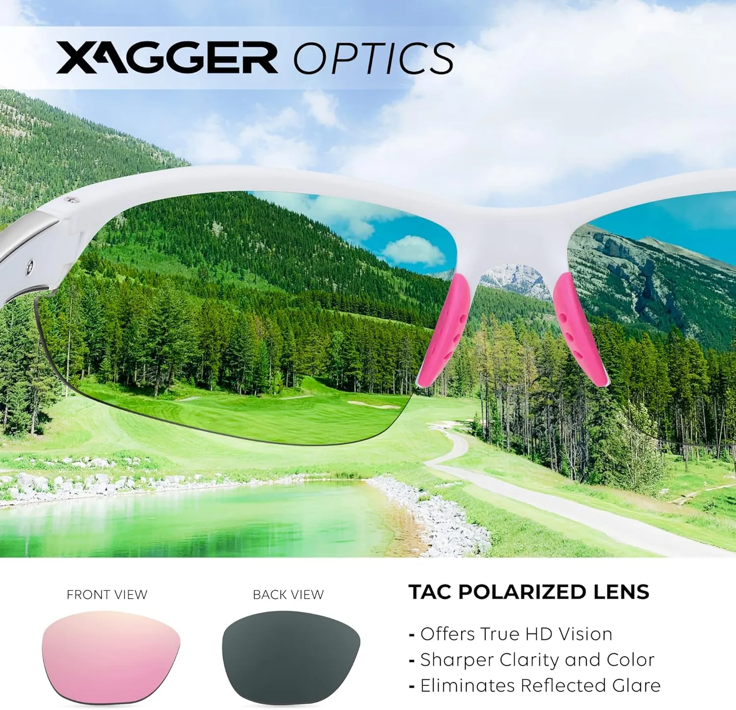 Xagger Polarized Sport Sunglasses for Men Women Wrap Around UV400 Running Baseball Softball Fishing Driving Glasses