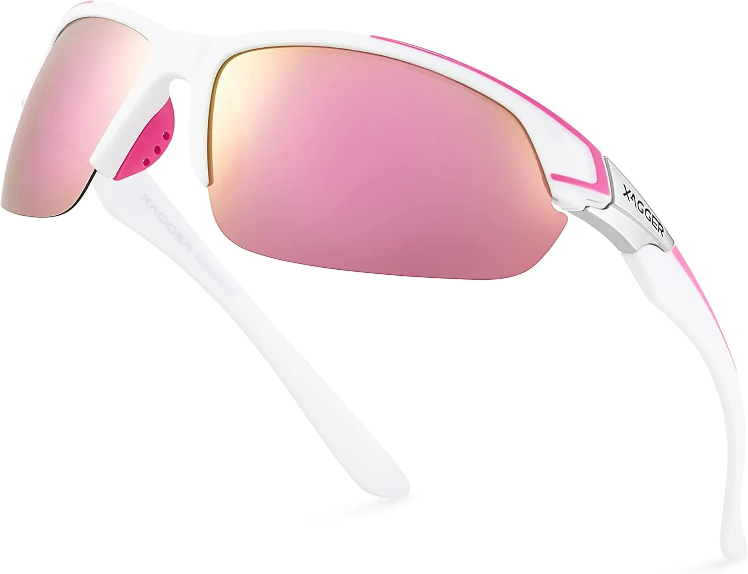 Xagger Polarized Sport Sunglasses for Men Women Wrap Around UV400 Running Baseball Softball Fishing Driving Glasses