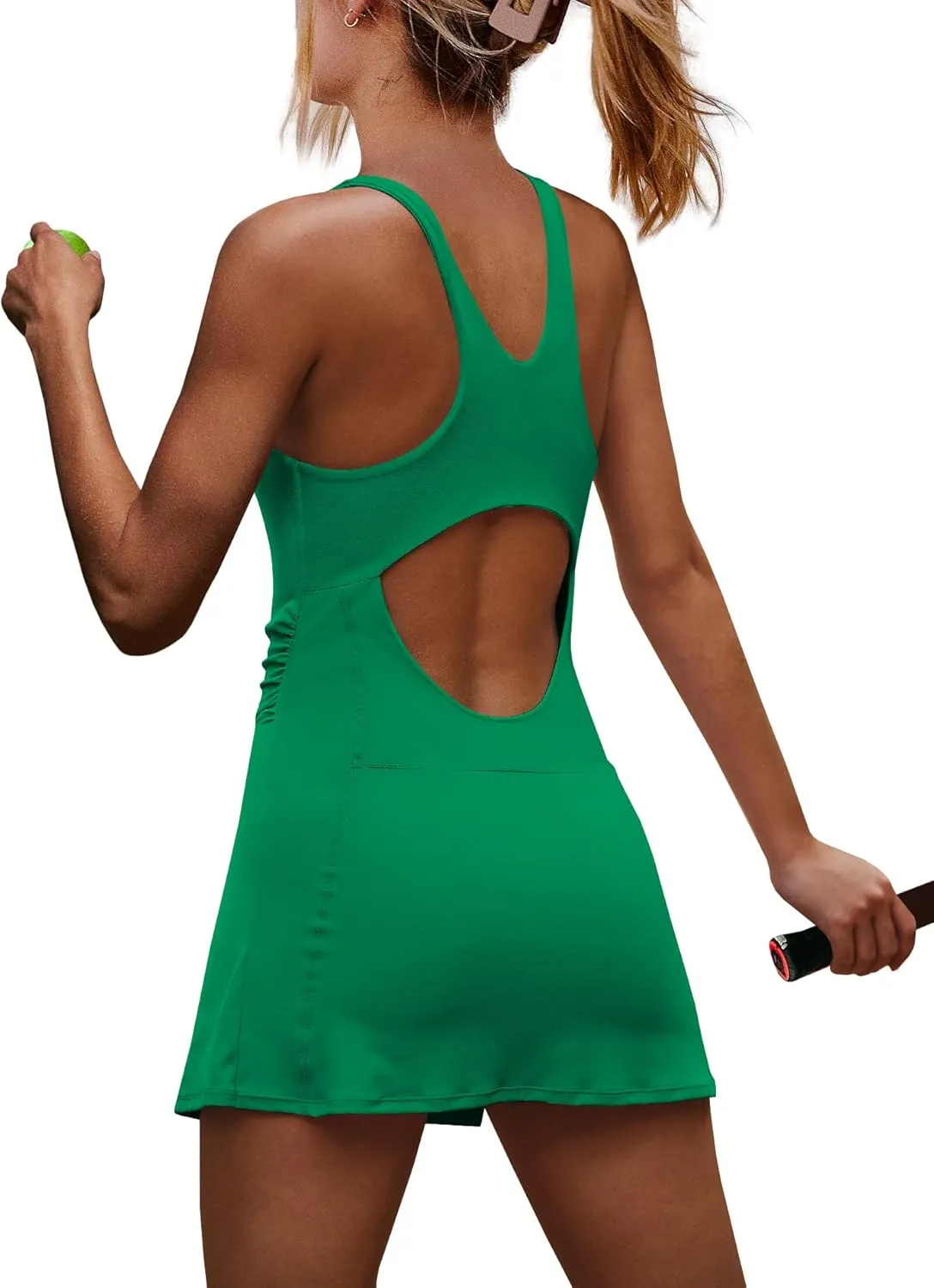 Yanekop Womens Tennis Dress with Built in Shorts Golf Dress Athletic Outfits Active Dresses Workout Dress Yoga