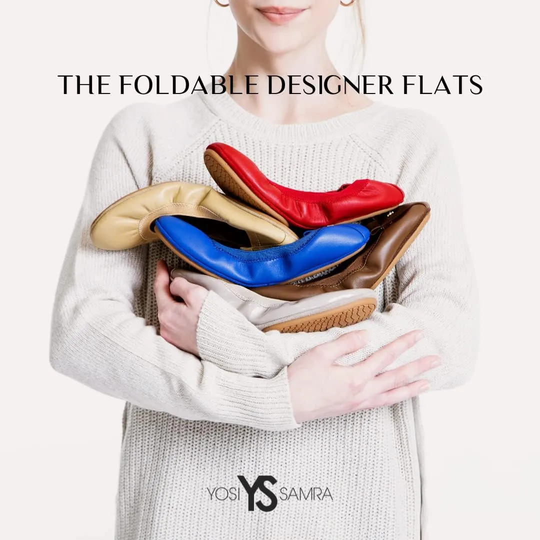 YNY Yosi New York Nina Foldable Ballet Flat in Peta-Approved Vegan Leather