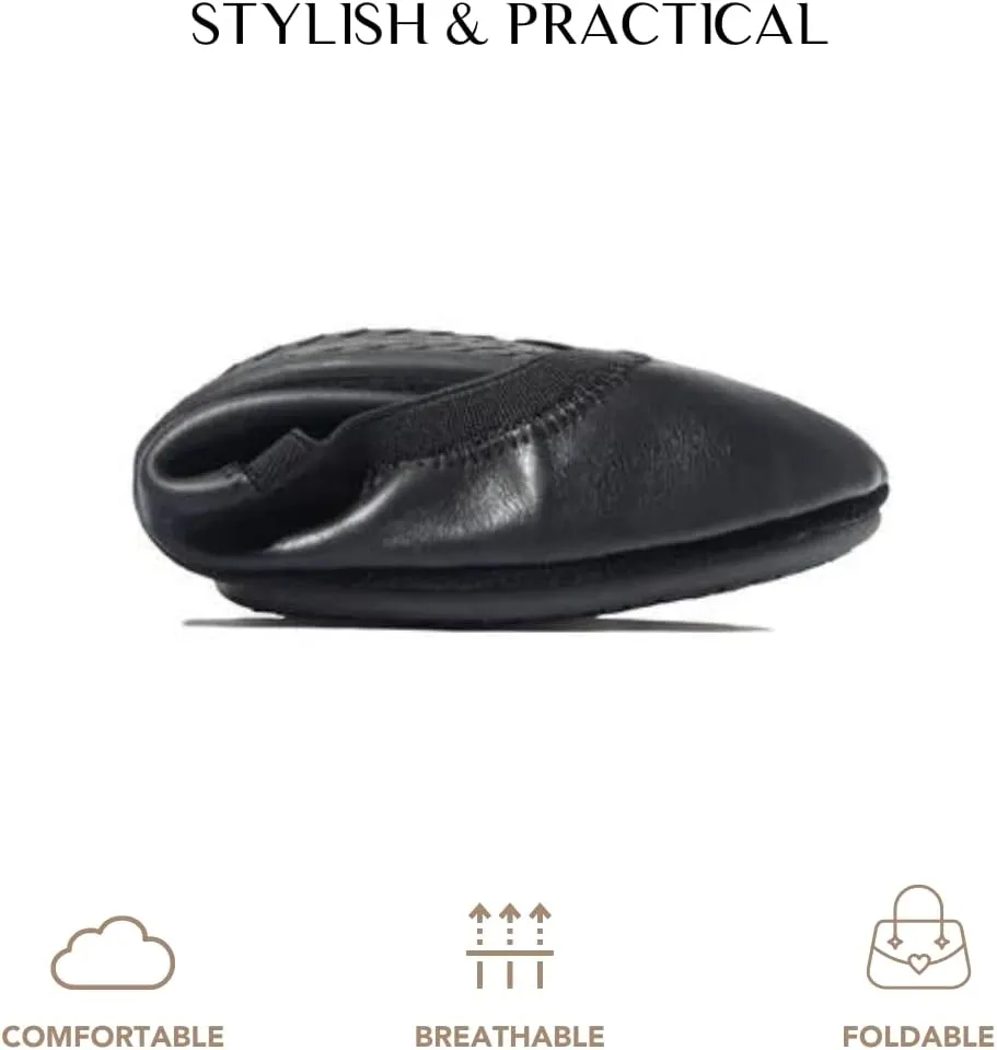 Yosi Samra Samara Womens Classic Leather Foldable Ballet Flat