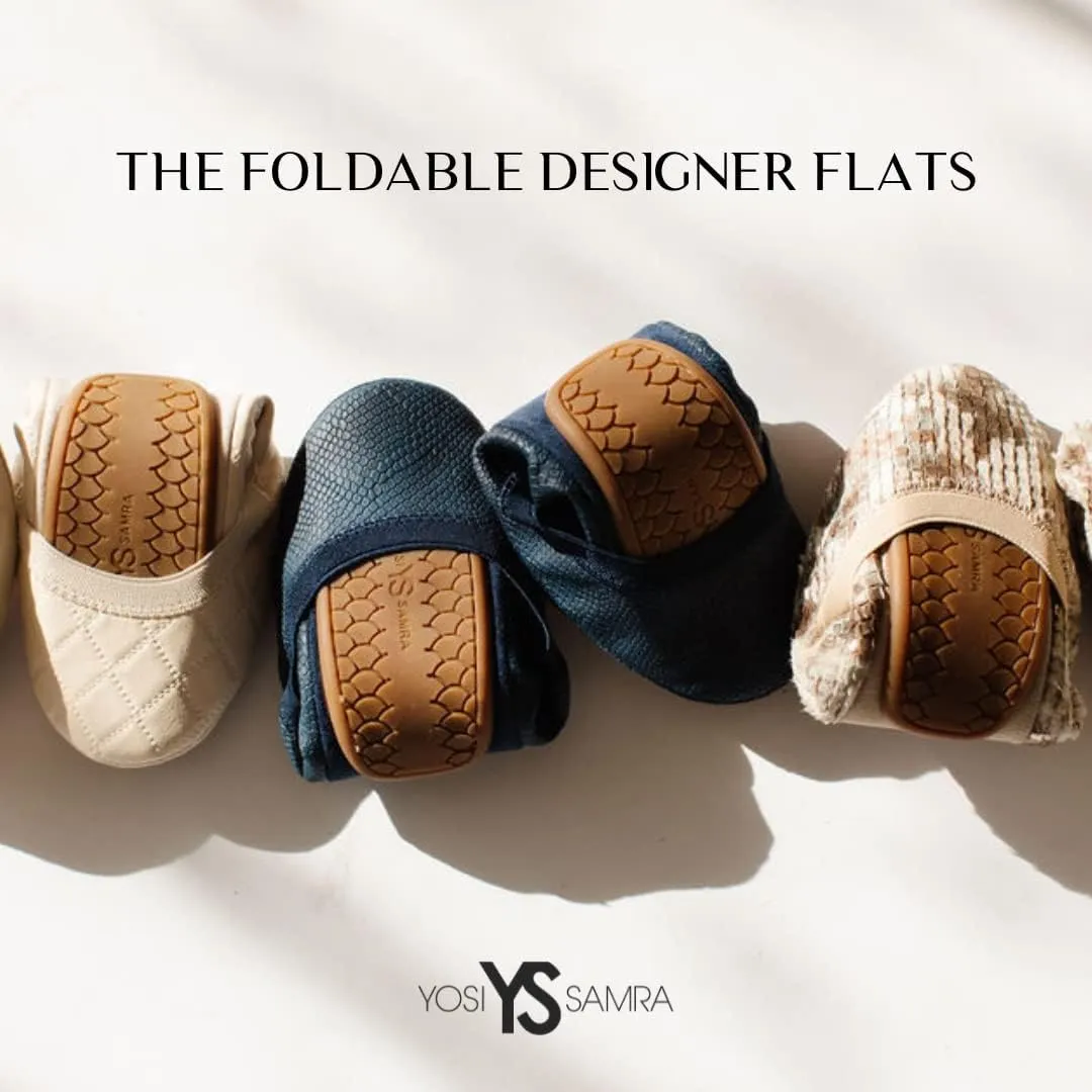 Yosi Samra Samara Womens Classic Leather Foldable Ballet Flat