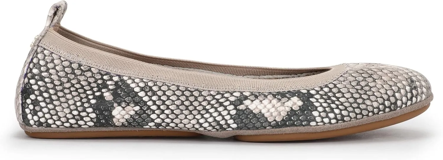 Yosi Samra Samara Women's Leather Metallic Foldable Ballet Flat