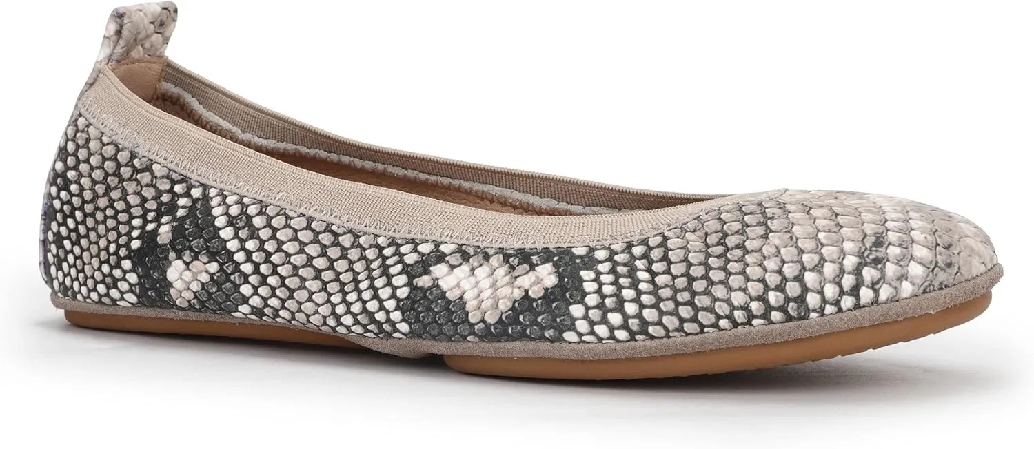 Yosi Samra Samara Women's Leather Metallic Foldable Ballet Flat