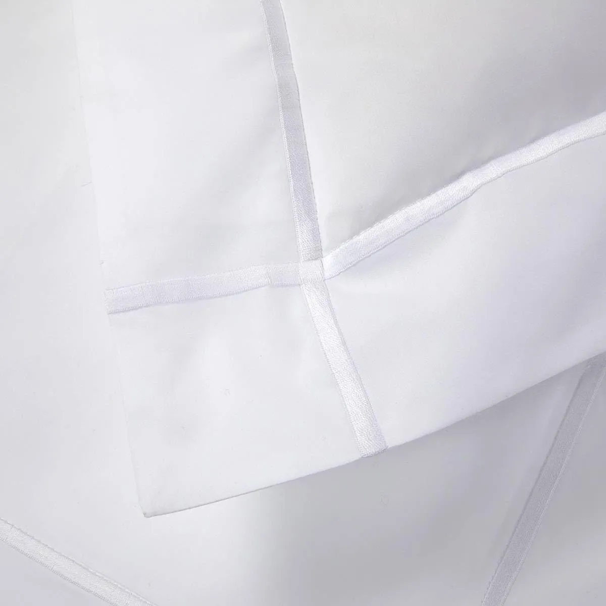 Yves Delorme Athéna Blanc King 21 x 37 in Sham Extra Soft and Cooling Luxury Sheets, 100% Natural Organic Cotton - Breathable and Durable