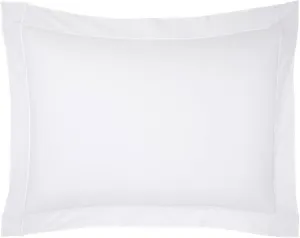 Yves Delorme Athéna Blanc King 21 x 37 in Sham Extra Soft and Cooling Luxury Sheets, 100% Natural Organic Cotton - Breathable and Durable