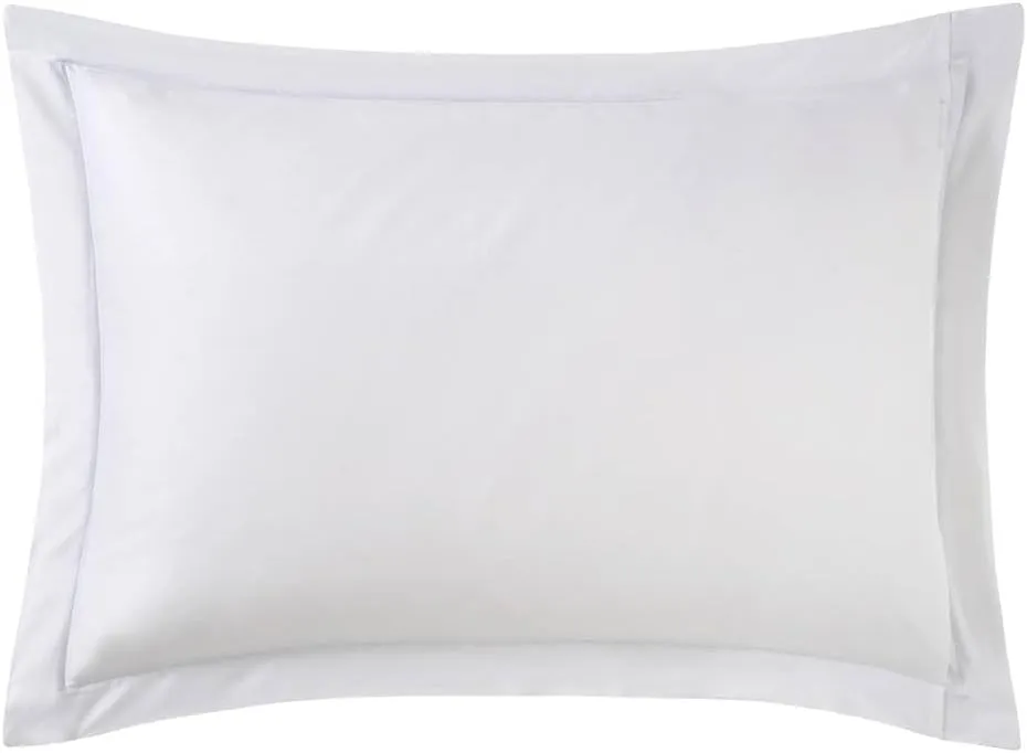 Yves Delorme Athéna Blanc King 21 x 37 in Sham Extra Soft and Cooling Luxury Sheets, 100% Natural Organic Cotton - Breathable and Durable