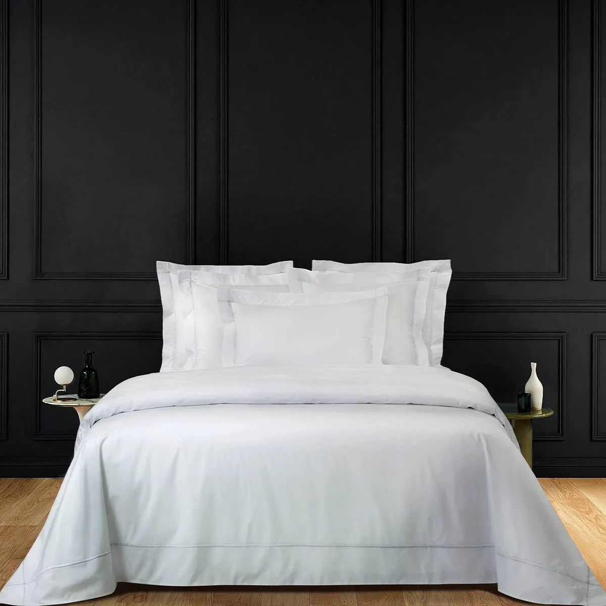 Yves Delorme Athéna Blanc King 21 x 37 in Sham Extra Soft and Cooling Luxury Sheets, 100% Natural Organic Cotton - Breathable and Durable