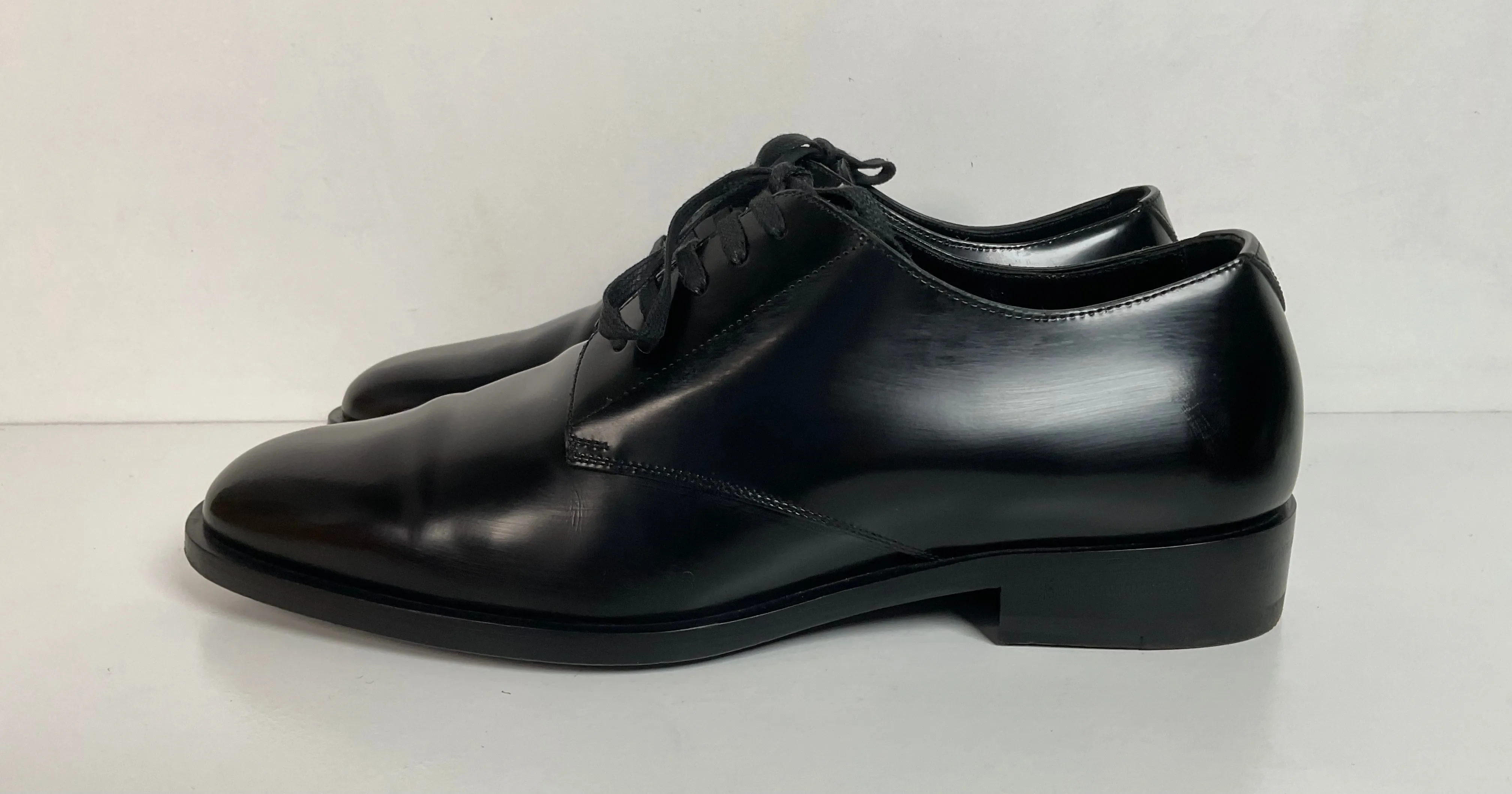 Yves Saint Laurent Paris Patent Leather Derby Loafers 40 EU | 7 US Italy