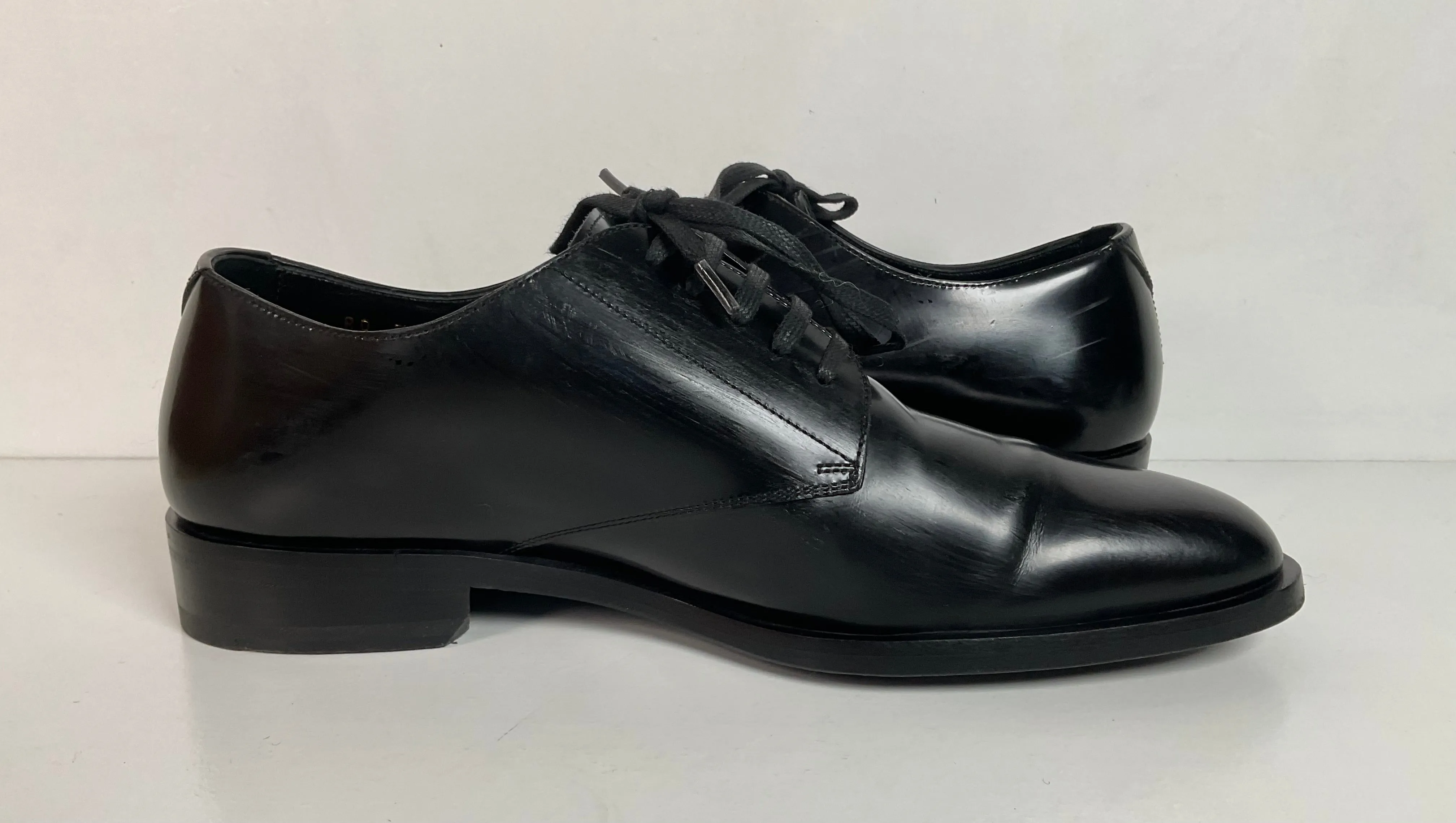 Yves Saint Laurent Paris Patent Leather Derby Loafers 40 EU | 7 US Italy