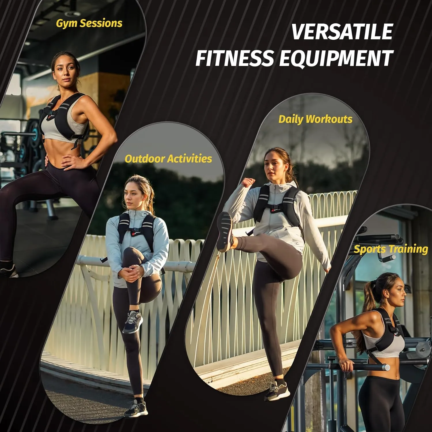 ZELUS Weighted Vest, Z-Fit Soft Iron Weighted Vest for Women and Men, 5lb/10lb/15lb Weight Vest with Reflective Stripes & Adjustable Straps, Ultra Thin Weight Vest for Home Gym Strength Training