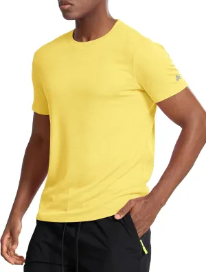 Zengjo Athletic Shirts for Men Quick Dry Short Sleeve Running Workout Gym T-Shirts Moisture Wicking Crewneck Tee