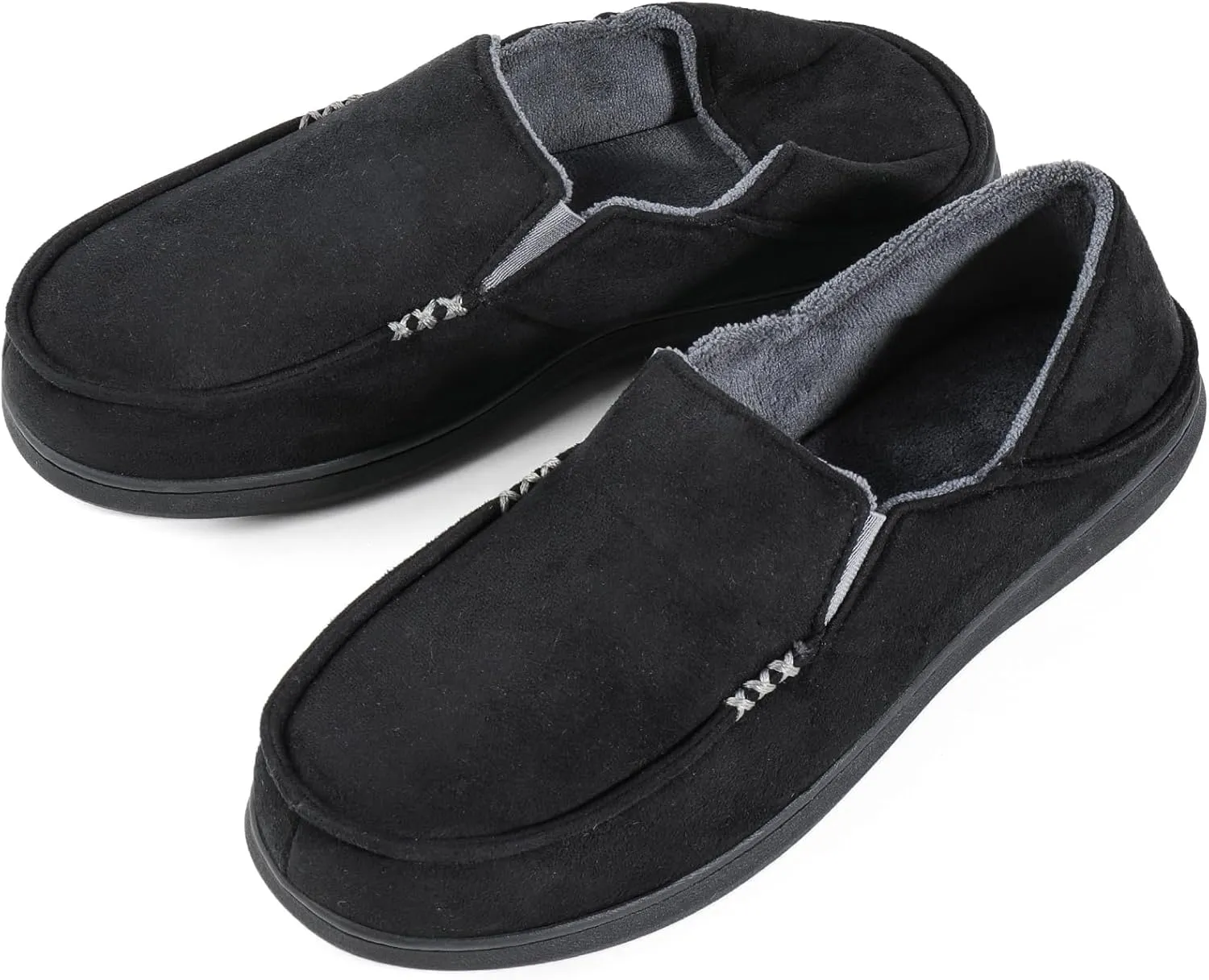 Zizor Men's High Density Memory Foam Comfort Moccasin Slippers