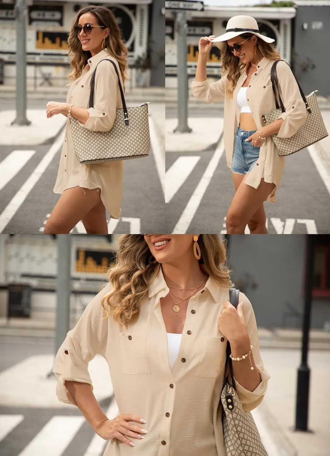 Zoye Chen Womens Swimsuit Cover up For Swimwear Button Down Beach Shirt Dress Bikini Coverup Blouse Shirt Dress