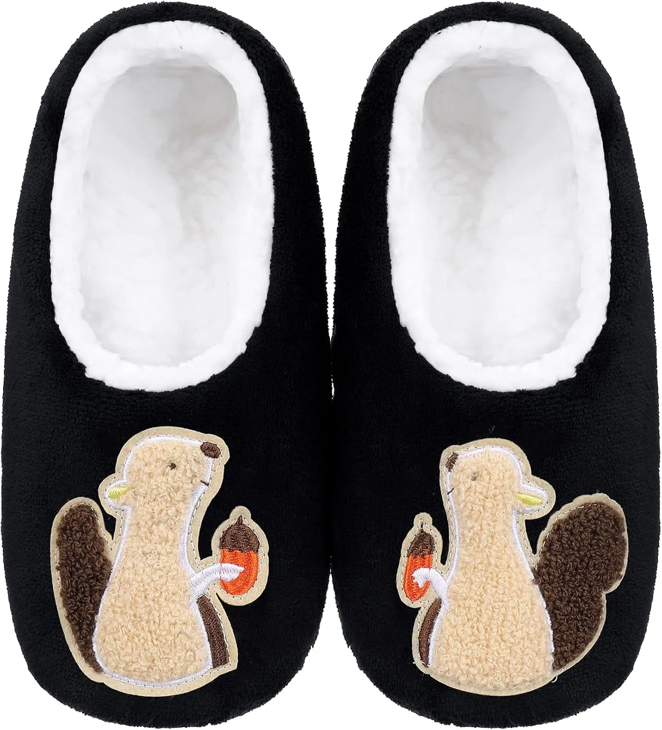 ZYZX Animal Slipper Socks for Women with Grippers Winter Warm Soft Funny Cute Slippers Non Slip Fleece Lining Indoor Fuzzy Socks Gifts Slippers