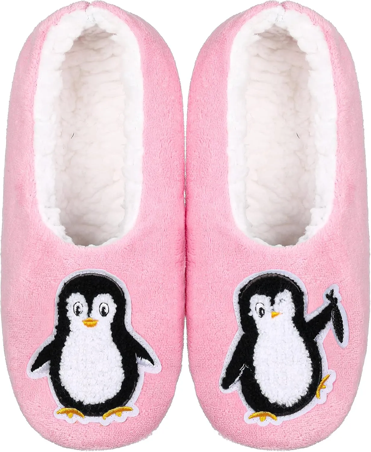 ZYZX Animal Slipper Socks for Women with Grippers Winter Warm Soft Funny Cute Slippers Non Slip Fleece Lining Indoor Fuzzy Socks Gifts Slippers
