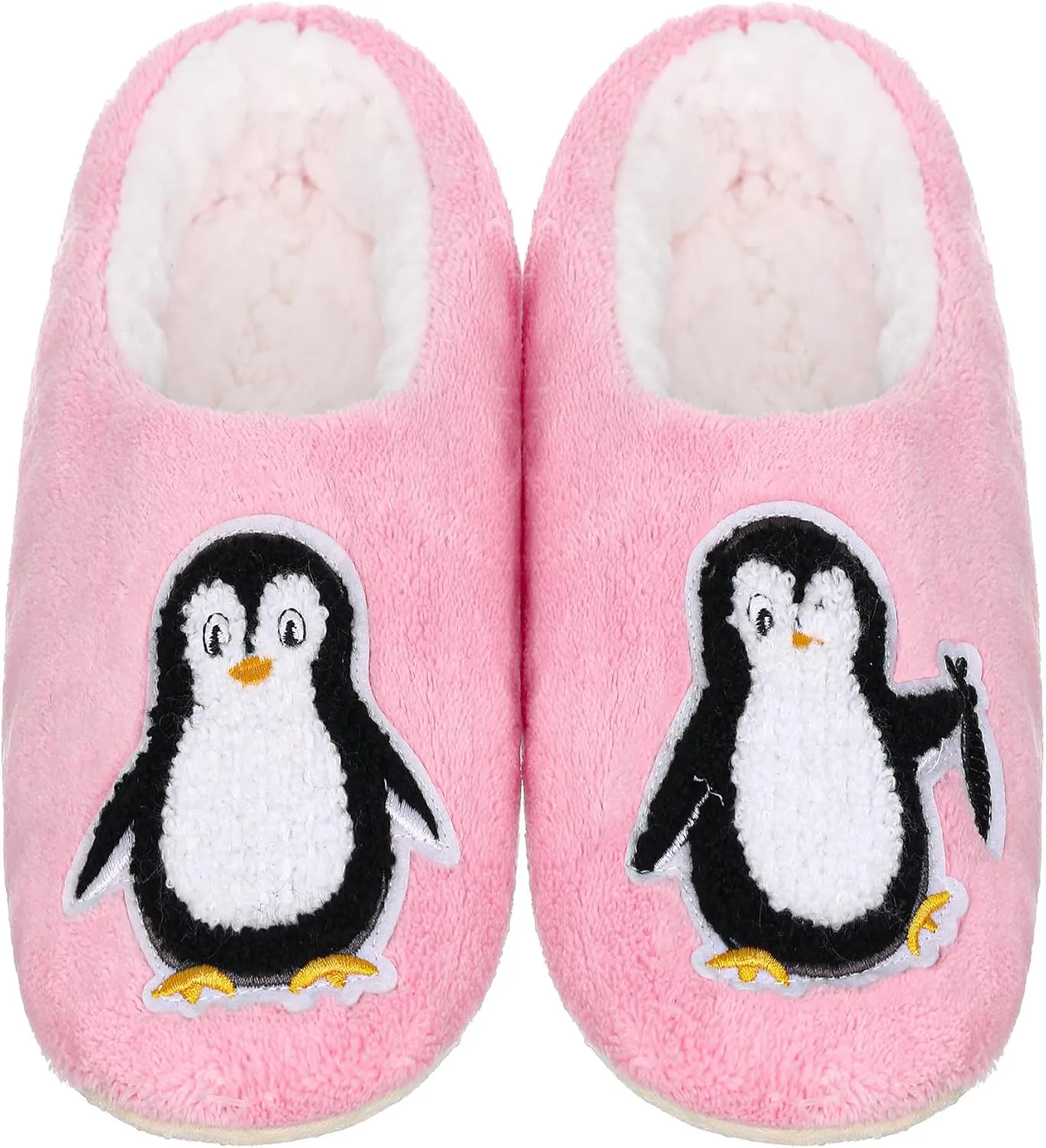 ZYZX Animal Slipper Socks for Women with Grippers Winter Warm Soft Funny Cute Slippers Non Slip Fleece Lining Indoor Fuzzy Socks Gifts Slippers