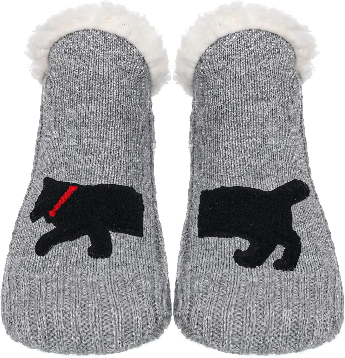 ZYZX Cat Fuzzy Slipper Socks with Grips Winter Non Slip Fleece-lined Fluffy Cute Fuzzy Socks Cozy Soft Funny Warm House Socks Gifts