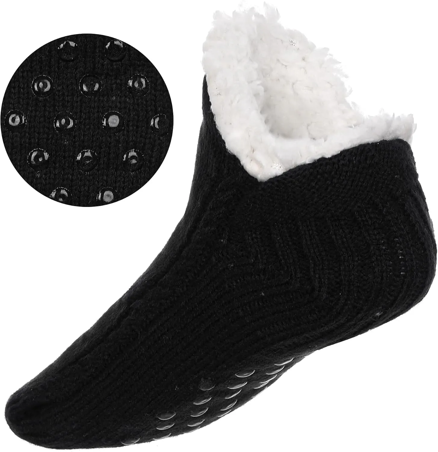 ZYZX Cat Fuzzy Slipper Socks with Grips Winter Non Slip Fleece-lined Fluffy Cute Fuzzy Socks Cozy Soft Funny Warm House Socks Gifts