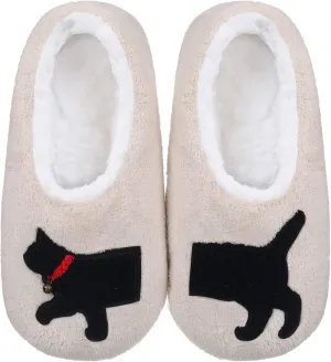 ZYZX Cat Slipper Socks for Women Winter Cozy Soft Warm Funny Cute Slippers Non Slip Sherpa Lining Indoor Fuzzy Socks with Grippers Gifts Slippers