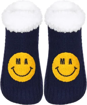 ZYZX Cute Fuzzy Slipper Socks - Winter Warm Funny Non-Slip Knit House Socks With Grips - Fleece-Lined Fluffy Bed Socks for Women - Gifts