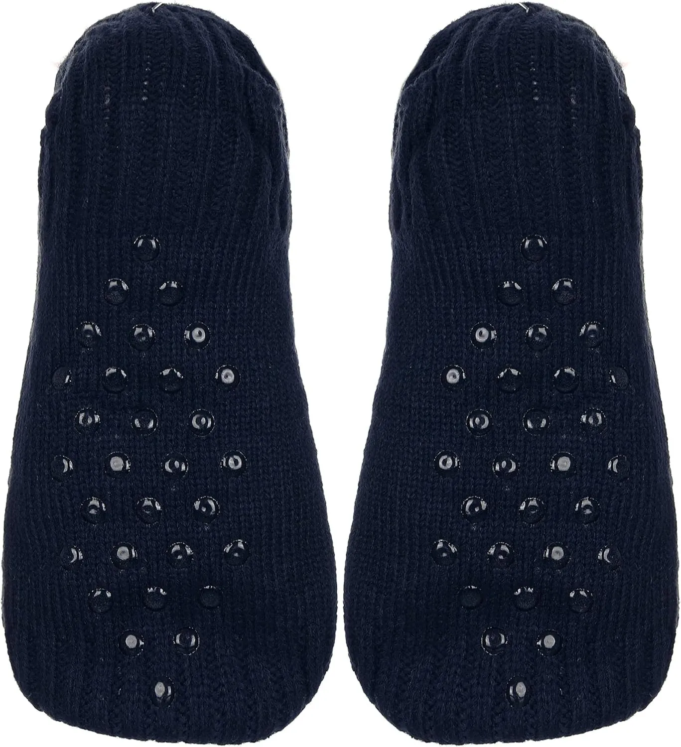 ZYZX Cute Fuzzy Slipper Socks - Winter Warm Funny Non-Slip Knit House Socks With Grips - Fleece-Lined Fluffy Bed Socks for Women - Gifts