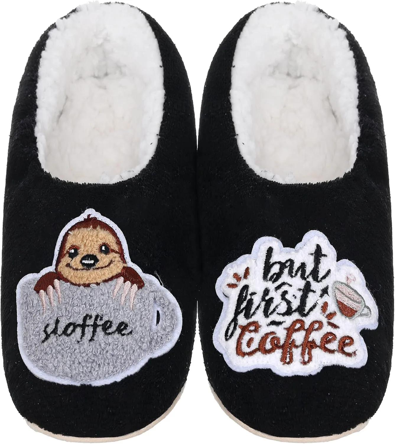 ZYZX Funny Slipper Socks for Women with Grippers Non Slip Winter Warm Soft Cozy House Cute Slippers Fleece Lining Indoor Fuzzy Socks Gifts Slippers