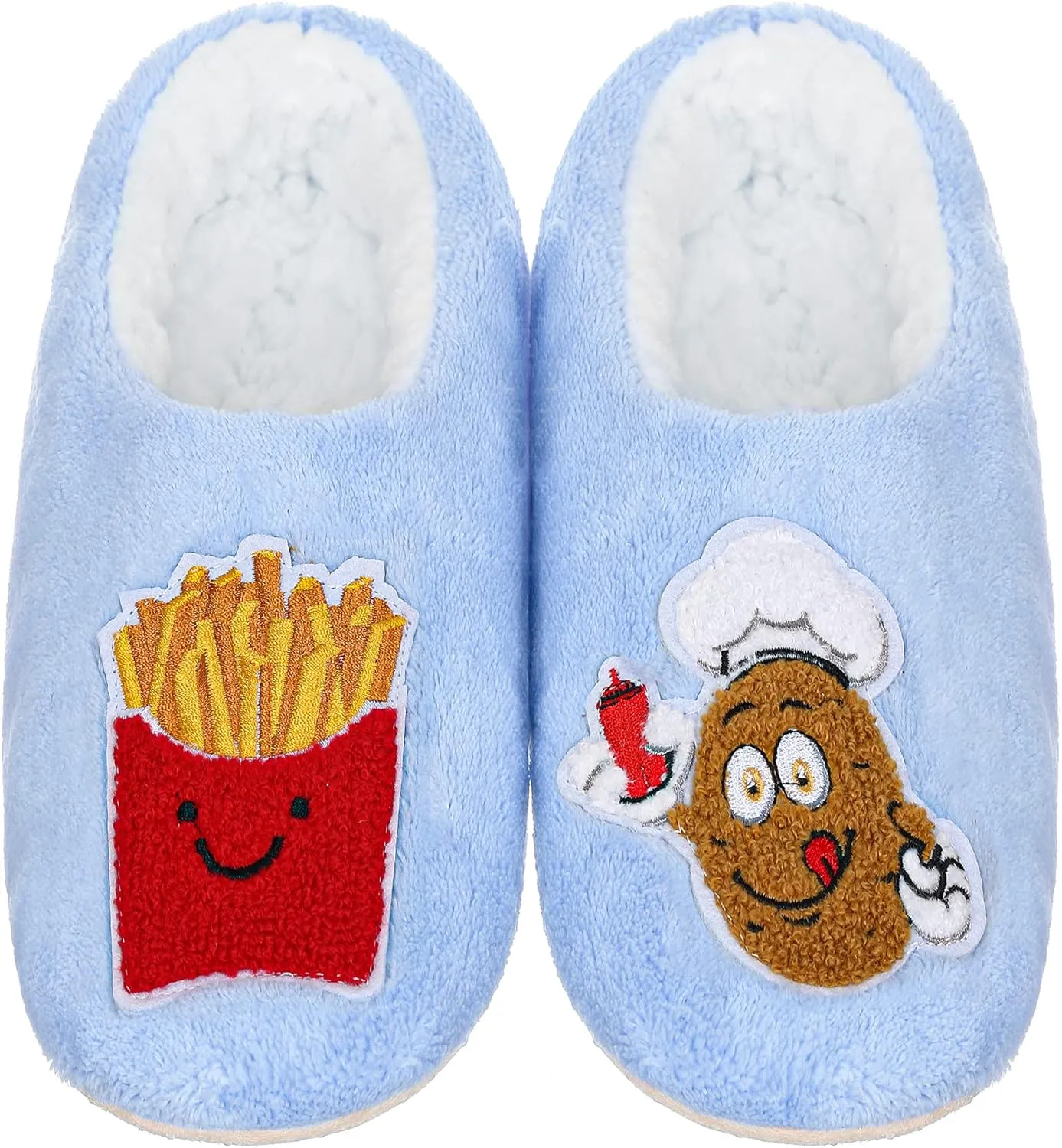 ZYZX Funny Slipper Socks for Women with Grippers Non Slip Winter Warm Soft Cozy House Cute Slippers Fleece Lining Indoor Fuzzy Socks Gifts Slippers