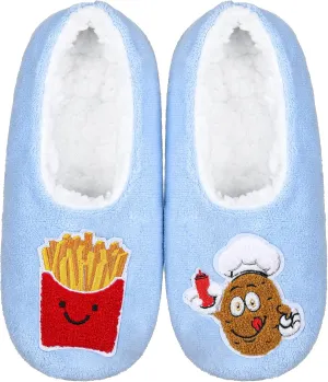 ZYZX Funny Slipper Socks for Women with Grippers Non Slip Winter Warm Soft Cozy House Cute Slippers Fleece Lining Indoor Fuzzy Socks Gifts Slippers